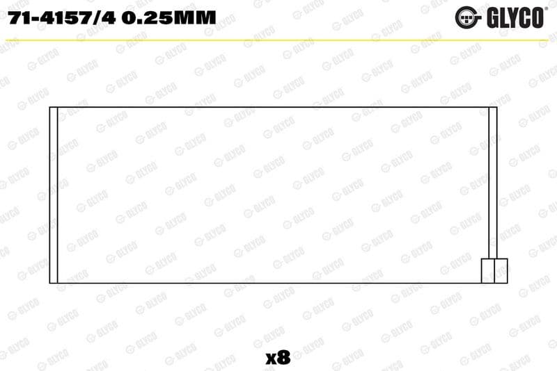 GLYCO 71-4157/4 0.25mm — Biyel yatak çanağı