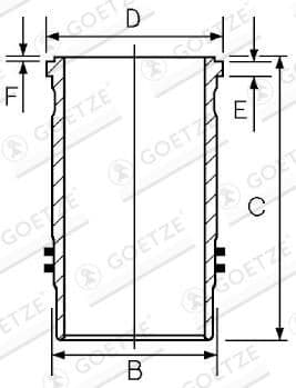 GOETZE ENGINE 15-450190-00 — Silindir gömleği