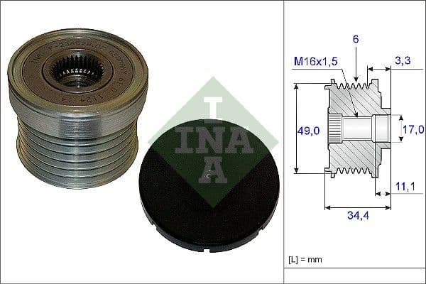 Schaeffler INA 535 0183 10 — Alternatör serbest hareketi