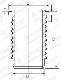 GOETZE ENGINE 14-671680-00 — Silindir gömleği